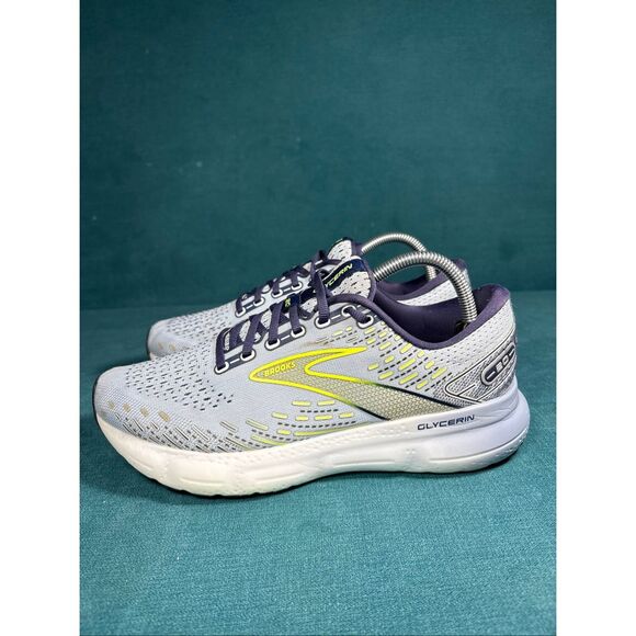 Brooks Glycerin Running Shoes Women’s Size 9.5 Gray Purple Yellow Athletic Sneak